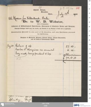 An archival document representing a Invoices of 2 page(s)
