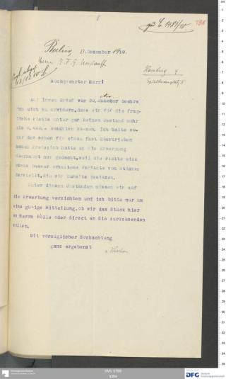 An archival document representing a Correspondence of 2 page(s)