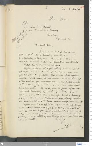 An archival document representing a Correspondence of 2 page(s)