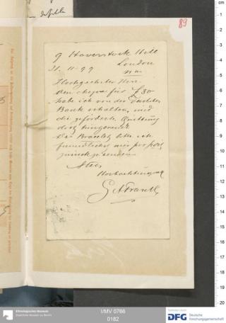 An archival document representing a Correspondence of 2 page(s)