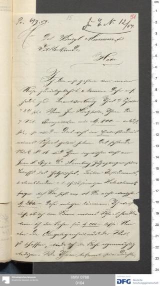 An archival document representing a Correspondence of 2 page(s)