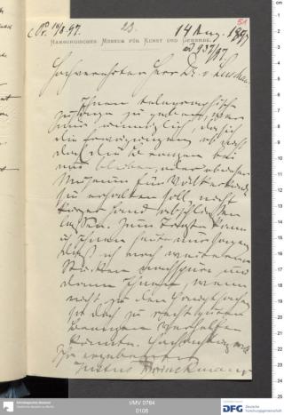 An archival document representing a Correspondence of 2 page(s)