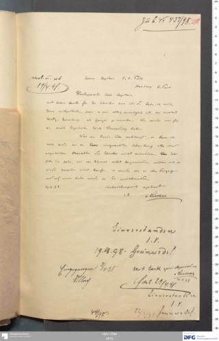 An archival document representing a Correspondence of 2 page(s)
