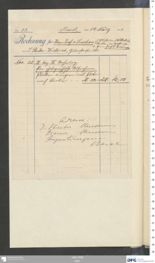 An archival document representing a Invoices of 1 page(s)
