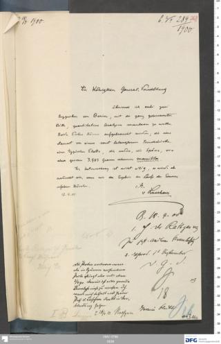 An archival document representing a Correspondence of 2 page(s)