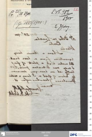 An archival document representing a Correspondence of 2 page(s)