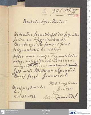 An archival document representing a Correspondence of 2 page(s)