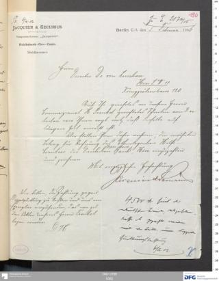 An archival document representing a Correspondence of 2 page(s)