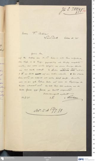 An archival document representing a Correspondence of 2 page(s)