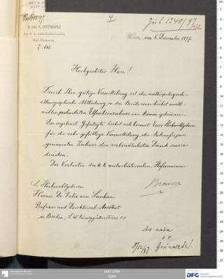 An archival document representing a Correspondence of 2 page(s)