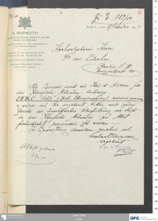 An archival document representing a Correspondence of 2 page(s)