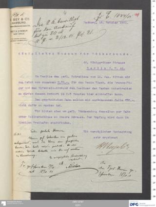 An archival document representing a Correspondence of 2 page(s)