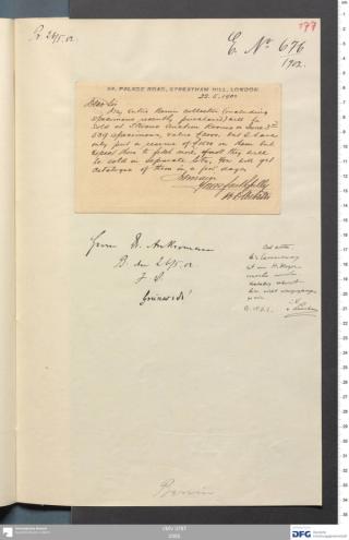 An archival document representing a Correspondence of 2 page(s)