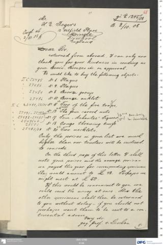 An archival document representing a Correspondence of 2 page(s)