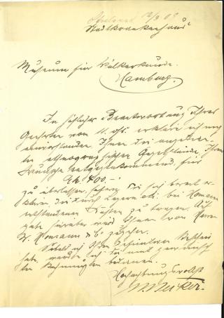 An archival document representing a Correspondence of 2 page(s)