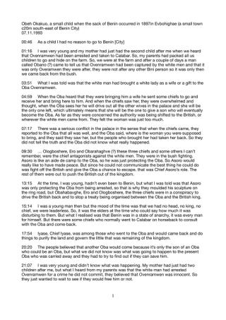 An archival document representing a Transcriptions of 2 page(s)