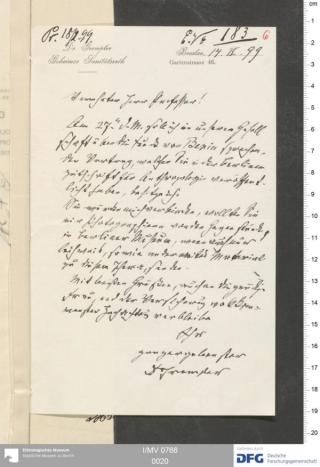 An archival document representing a Correspondence of 2 page(s)