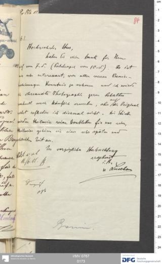 An archival document representing a Correspondence of 2 page(s)