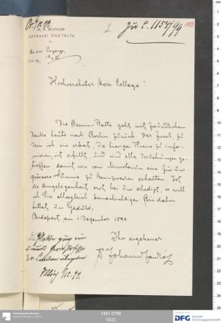 An archival document representing a Correspondence of 2 page(s)