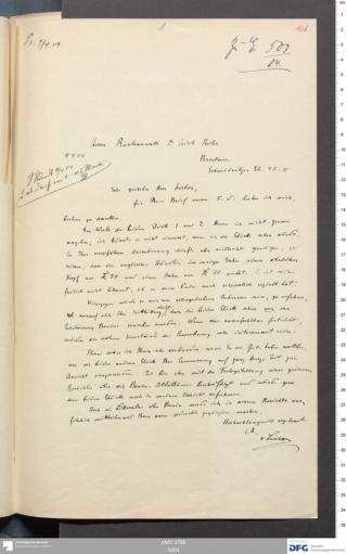 An archival document representing a Correspondence of 2 page(s)