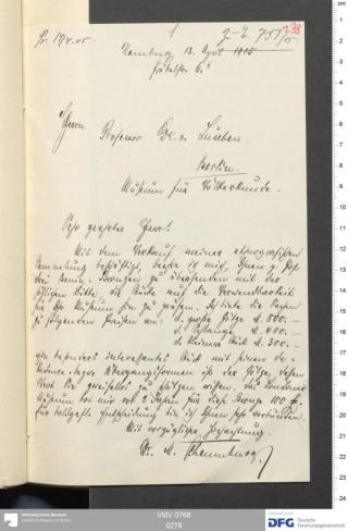 An archival document representing a Correspondence of 2 page(s)