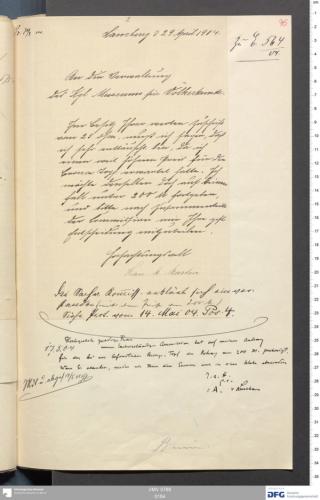 An archival document representing a Correspondence of 2 page(s)