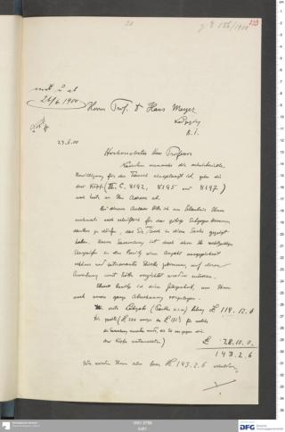 An archival document representing a Correspondence of 2 page(s)