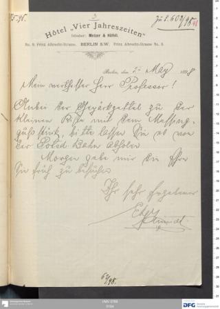 An archival document representing a Correspondence of 2 page(s)