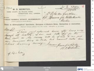 An archival document representing a Correspondence of 2 page(s)
