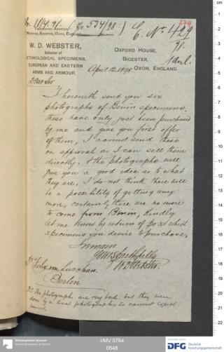 An archival document representing a Correspondence of 6 page(s)
