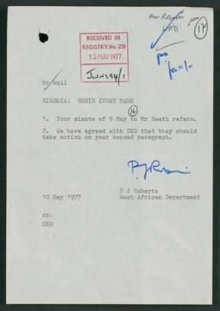 An archival document representing a Files  of 1 page(s)