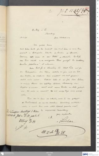 An archival document representing a Correspondence of 2 page(s)