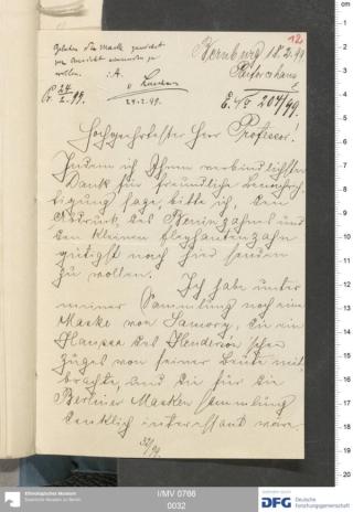An archival document representing a Correspondence of 4 page(s)