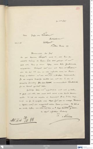 An archival document representing a Correspondence of 2 page(s)