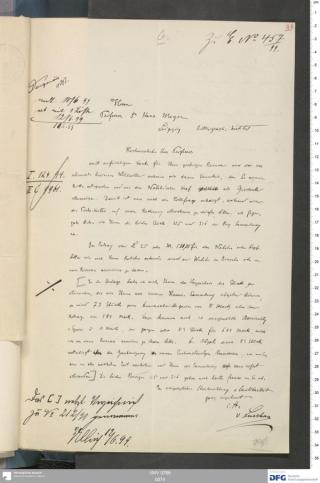 An archival document representing a Correspondence of 1 page(s)