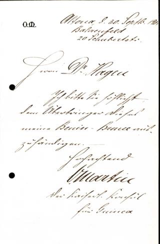 An archival document representing a Correspondence of 1 page(s)