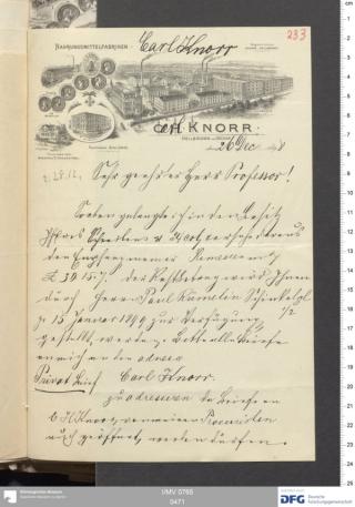 An archival document representing a Correspondence of 2 page(s)