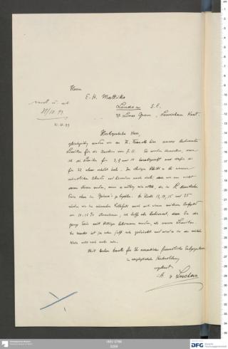 An archival document representing a Correspondence of 1 page(s)