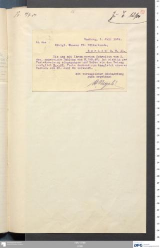 An archival document representing a Correspondence of 2 page(s)