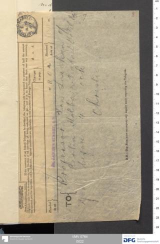An archival document representing a Correspondence of 2 page(s)