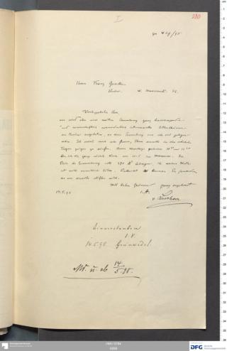 An archival document representing a Correspondence of 2 page(s)