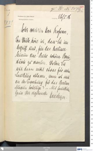 An archival document representing a Correspondence of 2 page(s)