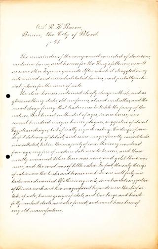 An archival document representing a Transcriptions of 1 page(s)