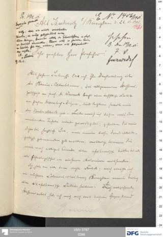 An archival document representing a Correspondence of 1 page(s)