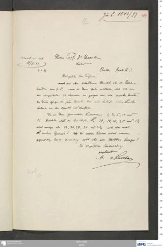 An archival document representing a Correspondence of 2 page(s)