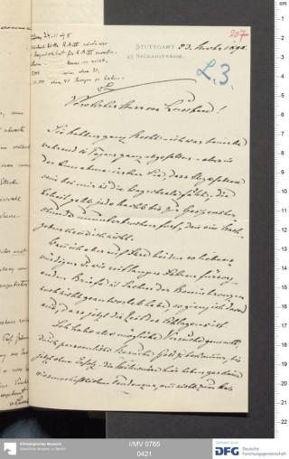An archival document representing a Correspondence of 2 page(s)