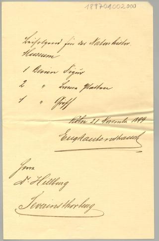 An archival document representing a Correspondence of 1 page(s)
