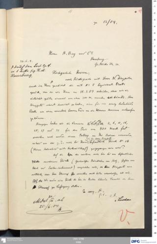 An archival document representing a Correspondence of 1 page(s)
