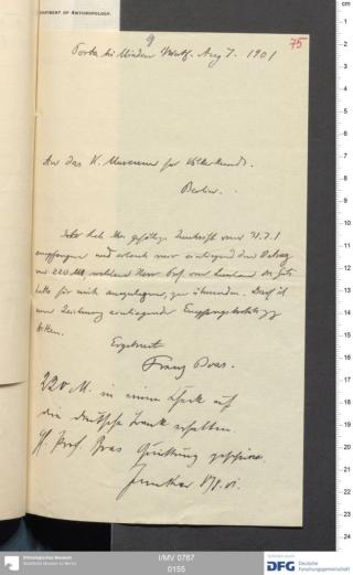 An archival document representing a Correspondence of 2 page(s)