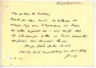 An archival document representing a Correspondence of 2 page(s)
